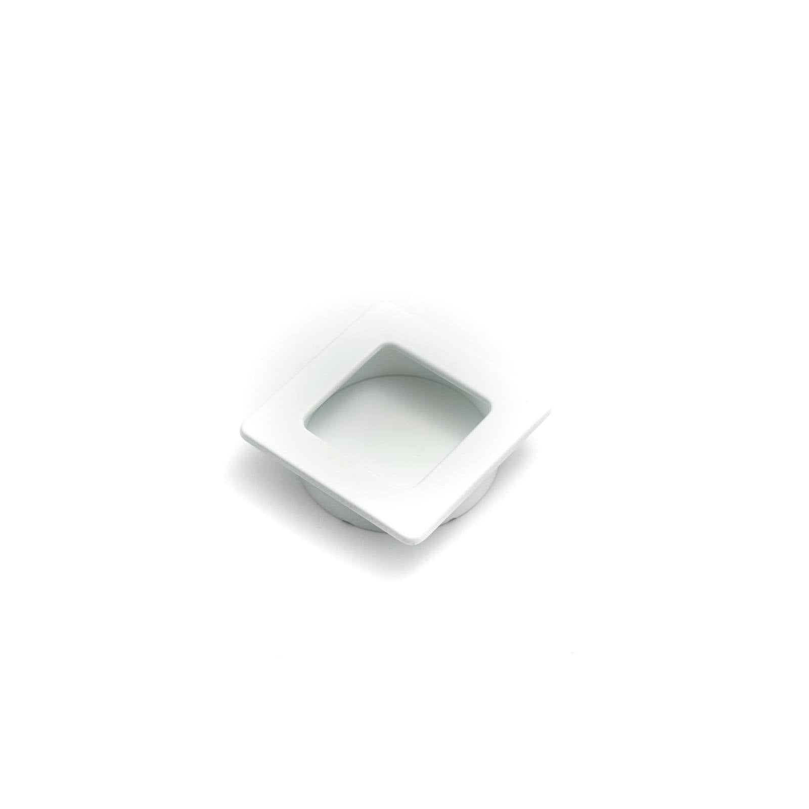 Dune 50mm Square Recessed Pull, Matt White