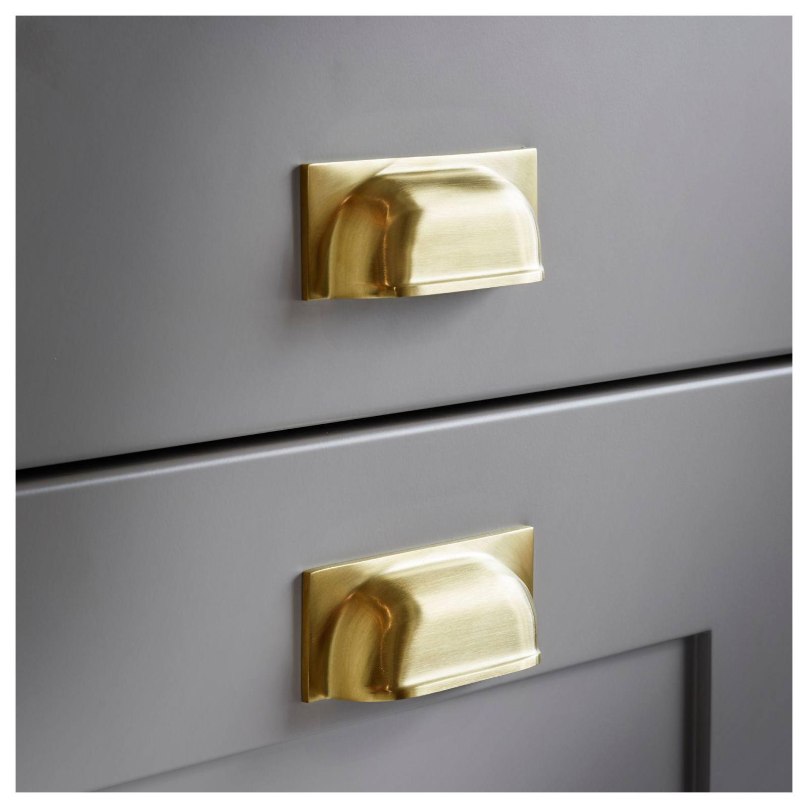 Hastings 203mm Cup Pull, Satin Brass PVD