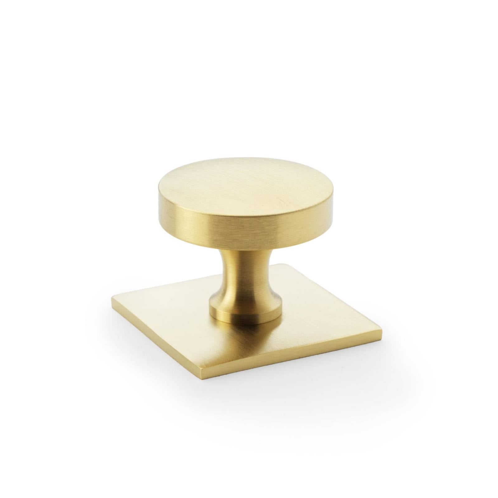 Hastings 38mm Knob on Backplate, Satin Brass PVD