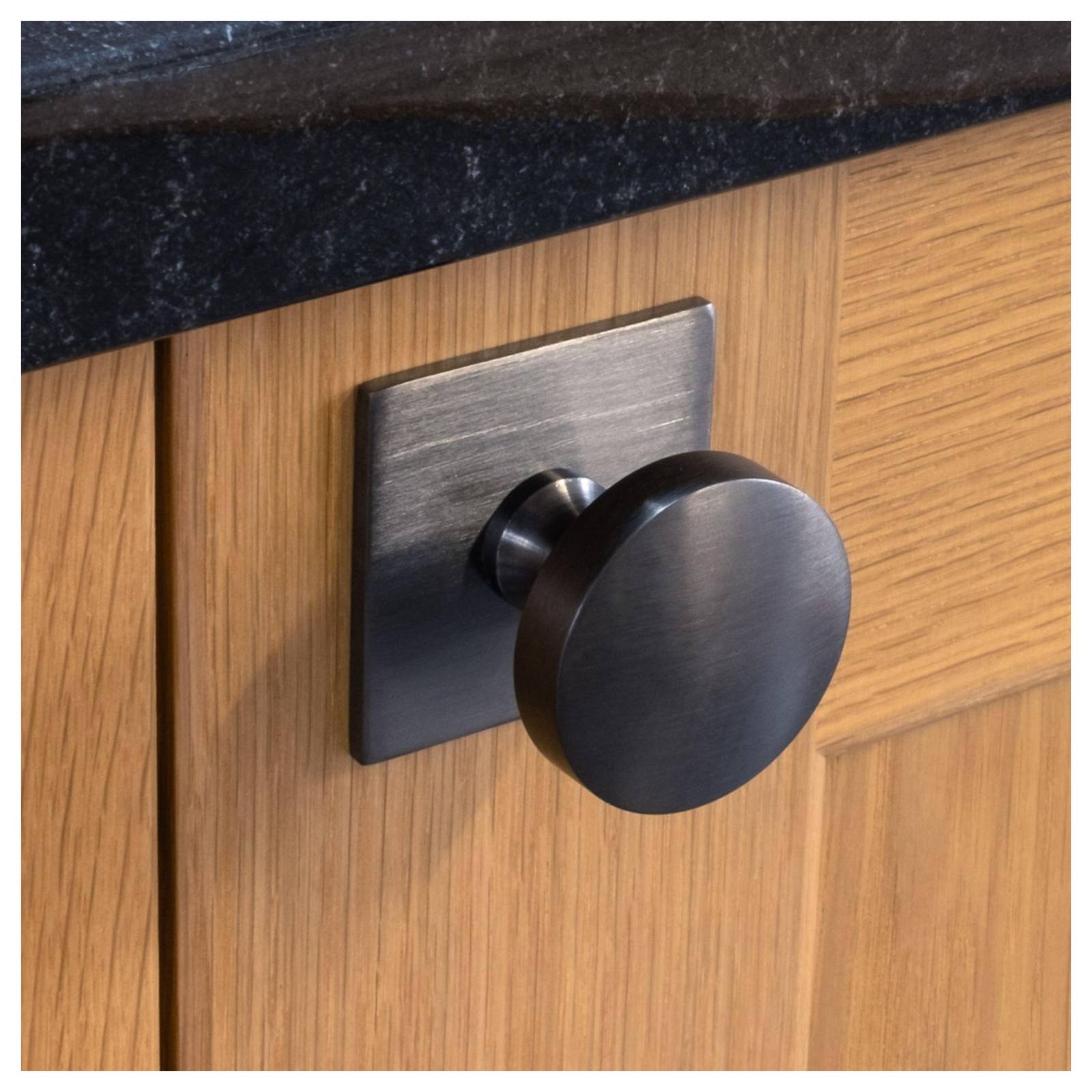 Hastings 38mm Knob on Backplate, Gunmetal PVD