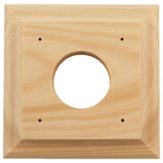 1 Gang Bungalow Square Pine Mounting Block, Raw