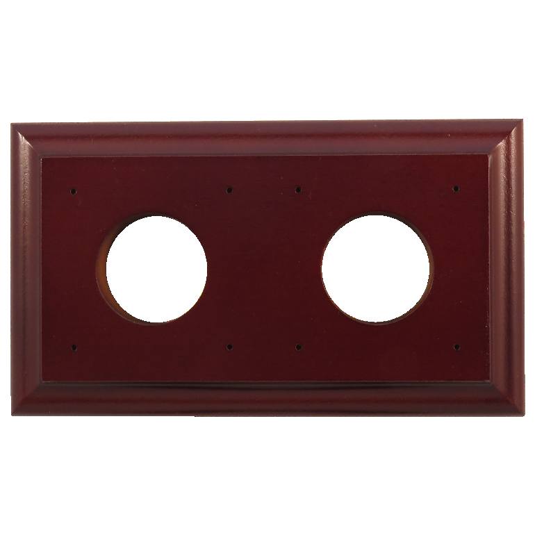 2 Gang Bungalow Rect. Mounting Block, Polished Ced