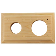 2 Gang Bungalow Oblong Pine Mounting Block, Raw