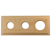 3 Gang Bungalow Oblong Pine Mounting Block, Raw