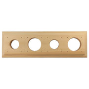 4 Gang Bungalow Rectangle Mounting Block, Raw