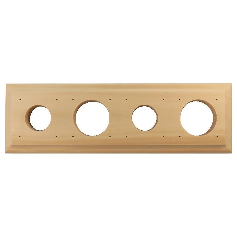 4 Gang Bungalow Rectangle Mounting Block, Raw