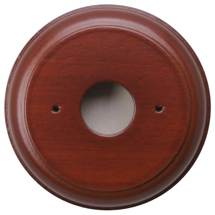 1 Gang Round Mounting Block, Polished Cedar