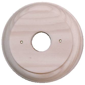 1 Gang Bungalow Round Pine Mounting Block, Raw