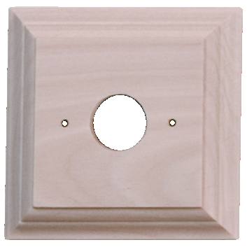 1 Gang Classic Square Pine Mounting Block, Raw