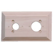 2 Gang Classic Pine Mounting Block for Dimmer, Raw