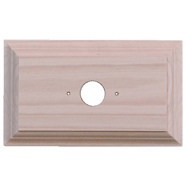 1 Gang Rectangle Pine Mounting Block, Raw