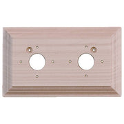 2 Gang Classic Oblong Pine Mounting Block, Raw