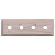 4 Gang Classic Oblong Pine Mounting Block, Raw