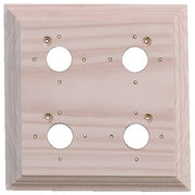 4 Gang Classic Square Pine Mounting Block, Raw