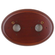 2 Gang Classic Oval Mounting Block, Polished Cedar