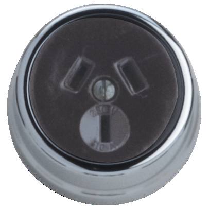 56 Series Socket, Brown with Chrome Cover