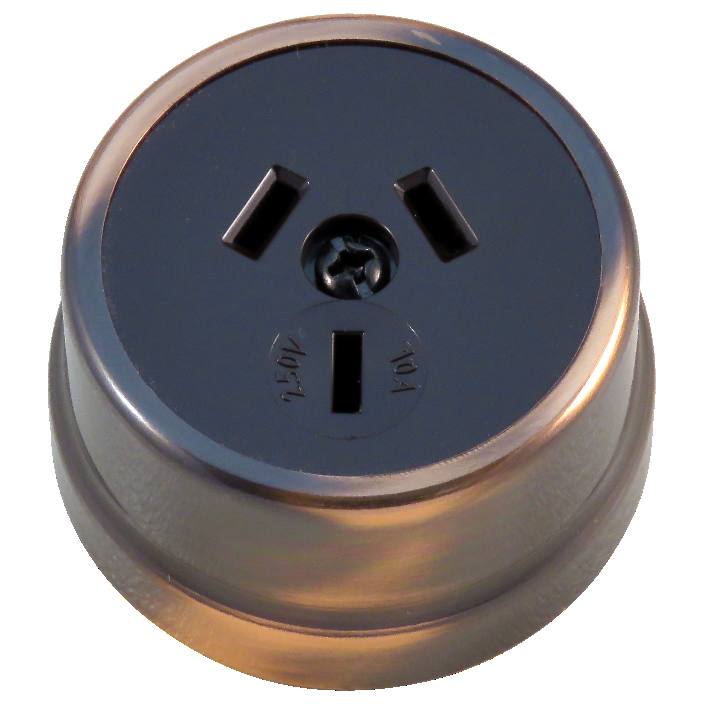 56 Series Socket, Brown with Florentine Bronze Cov