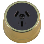 56 Series Socket, Brown with Brass Cover