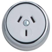 56 Series Socket, White with Chrome Cover
