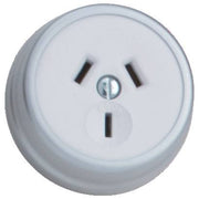56 Series Socket, White with Satin Chrome Cover