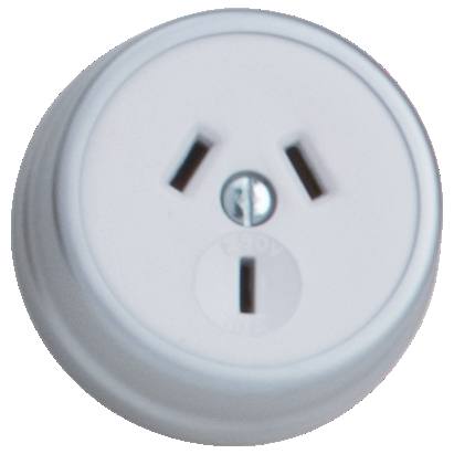 56 Series Socket, White with Satin Chrome Cover