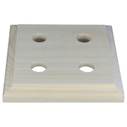 4 Gang Traditional Square Pine Mounting Block, Raw
