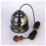 Antique Brass Ceiling Switch with Brown Cord