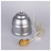 Satin Chrome Ceiling Switch with White Cord