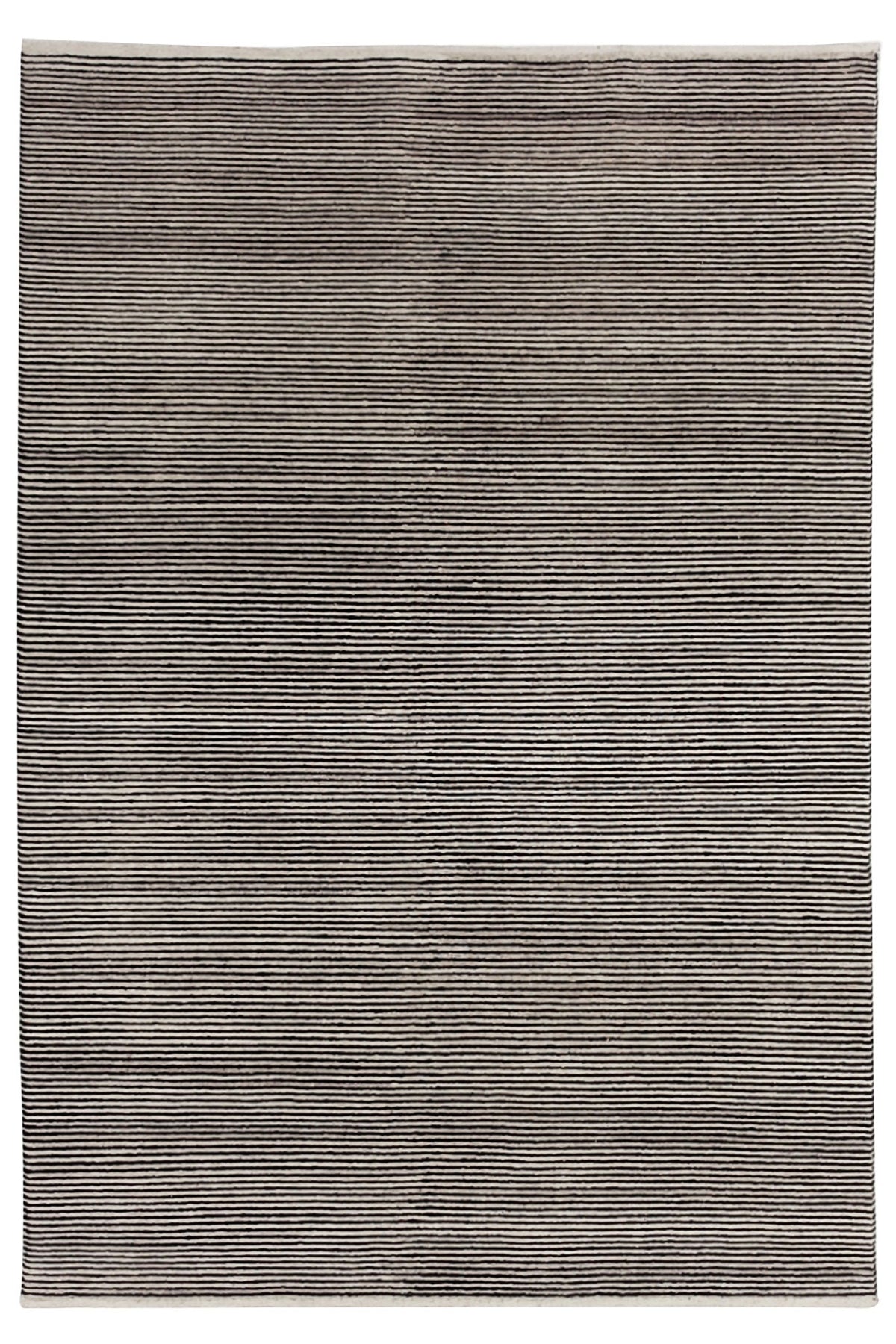 Boheme Ribbed 160x230cm Wool Rug, Charcoal