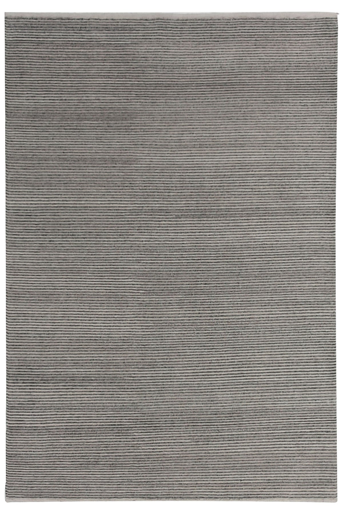 Boheme Ribbed 160x230cm Wool Rug, Steel