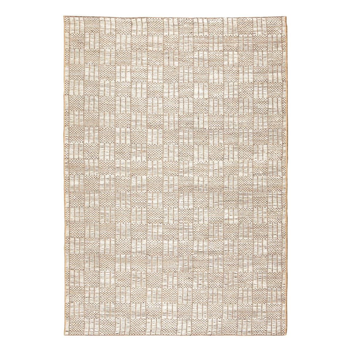 Naturals Grid 305x430cm Rug, Natural/Stone