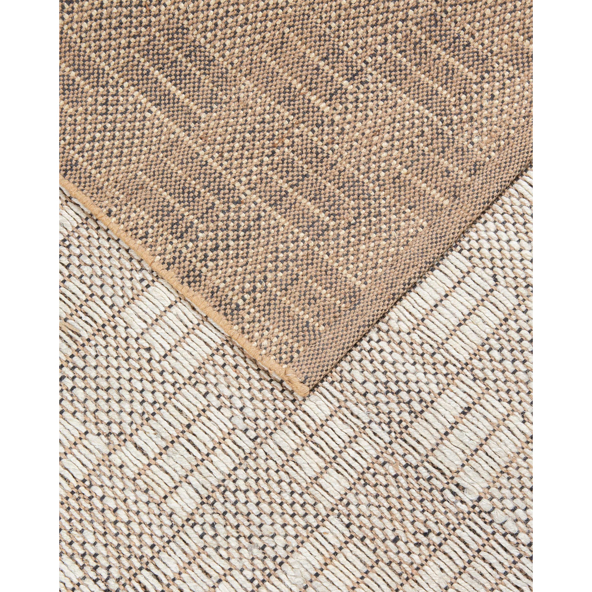 Naturals Grid 365x457cm Rug, Natural/Stone