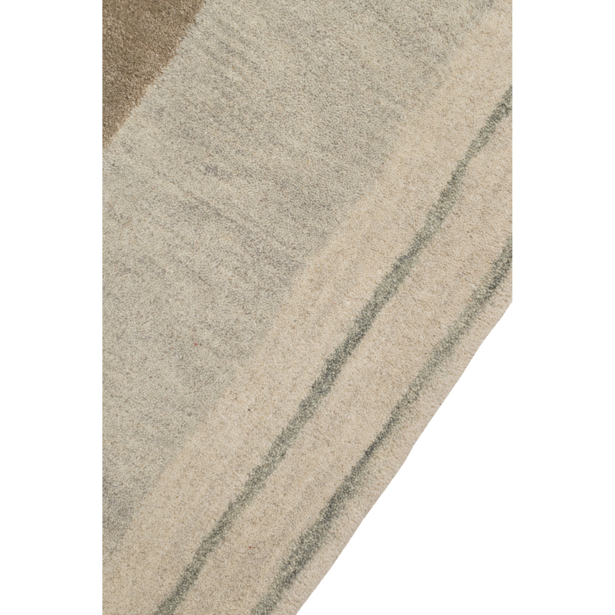 Retro Design 2 200x300cm Wool Rug, Silver