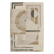 Retro Design 2 350x450cm Wool Rug, Silver