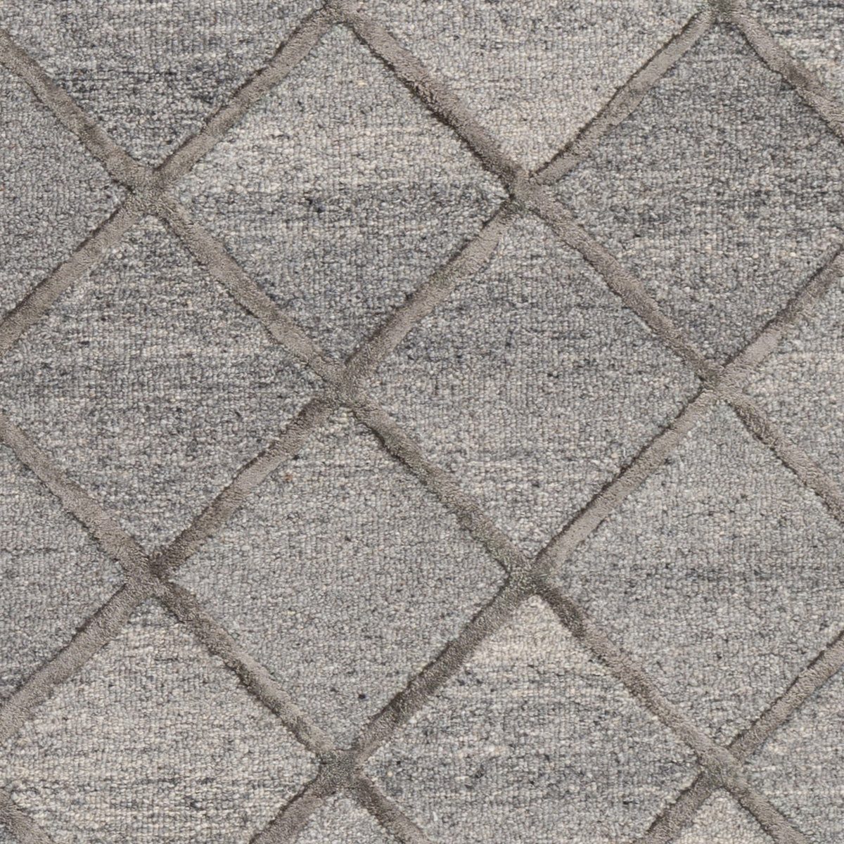 Shimmer Diamonds 350x450cm Wool Rug, Charcoal