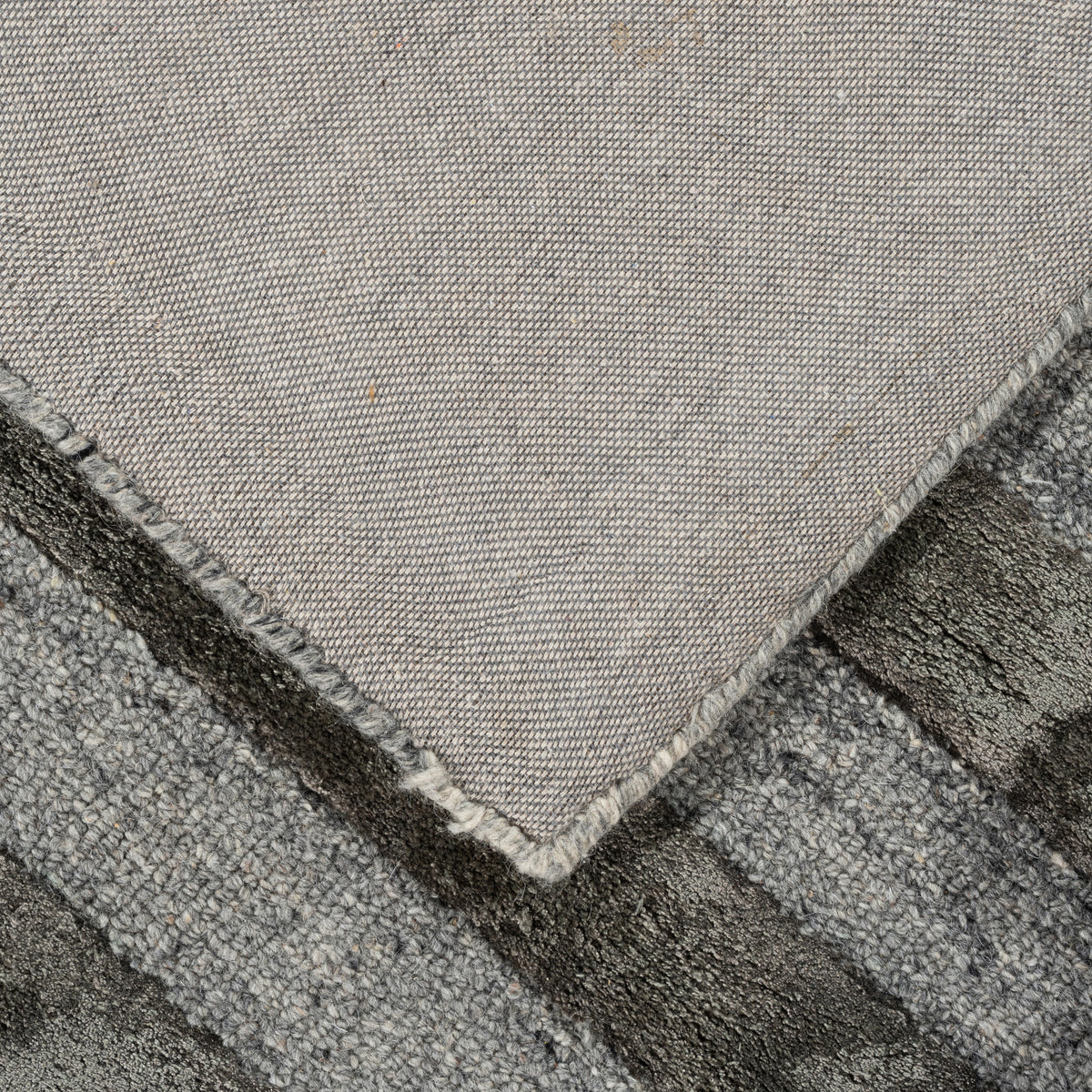 Shimmer Lines 200x300cm Wool Rug, Charcoal