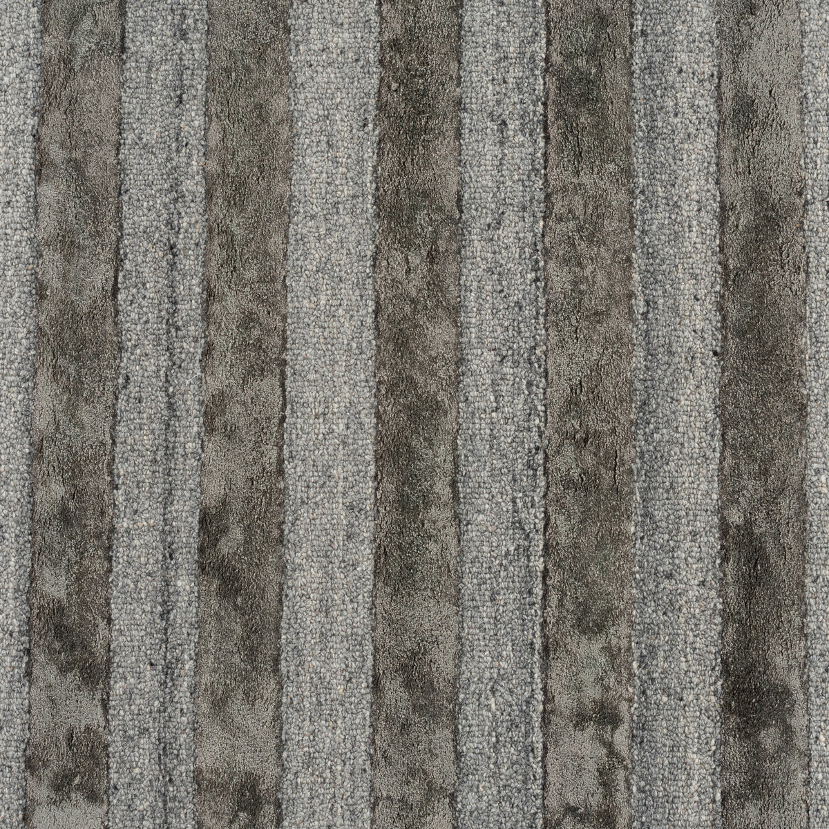 Shimmer Lines 250x300cm Wool Rug, Charcoal