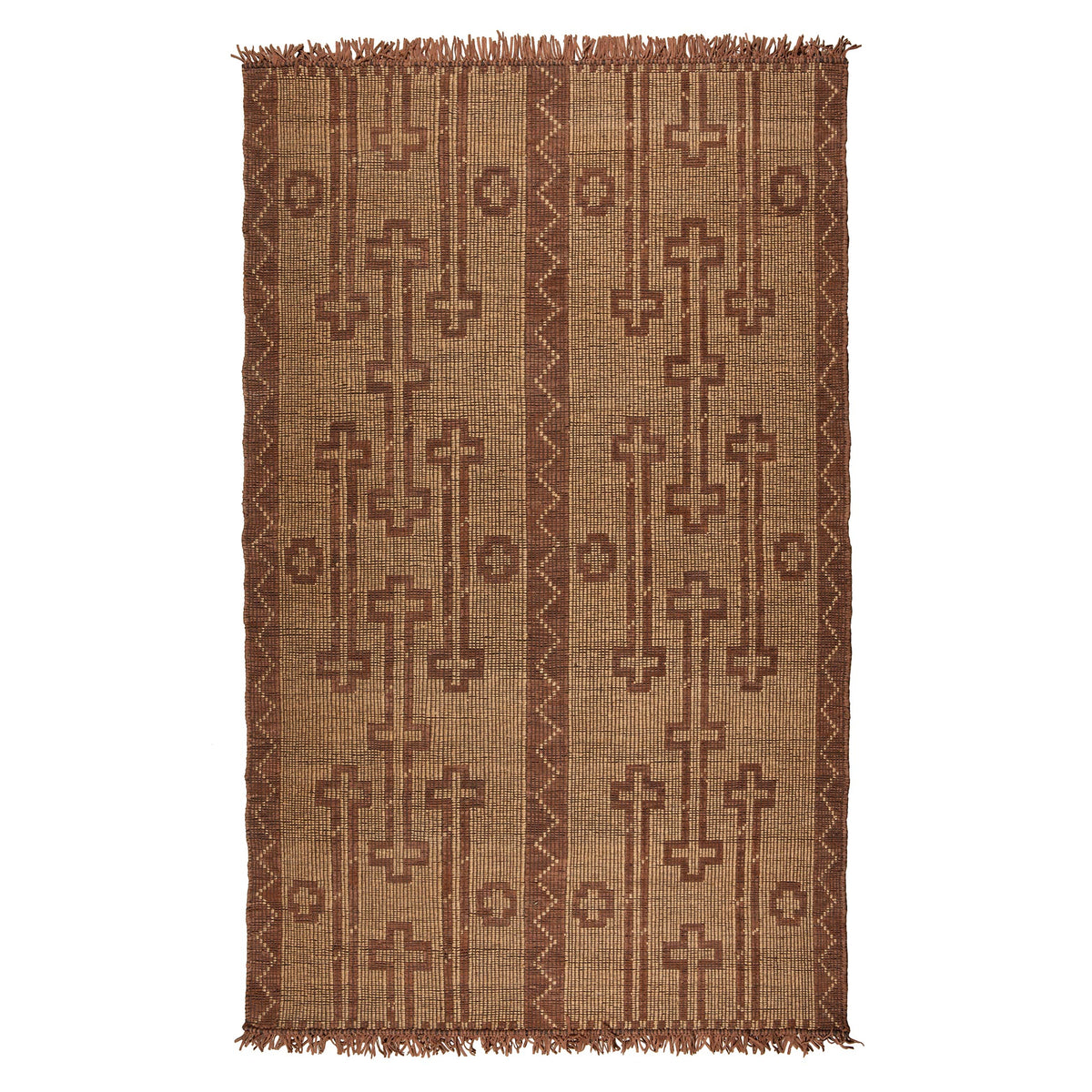 Tuareg Design 01 245x305cm Jute Rug, Natural/Tan