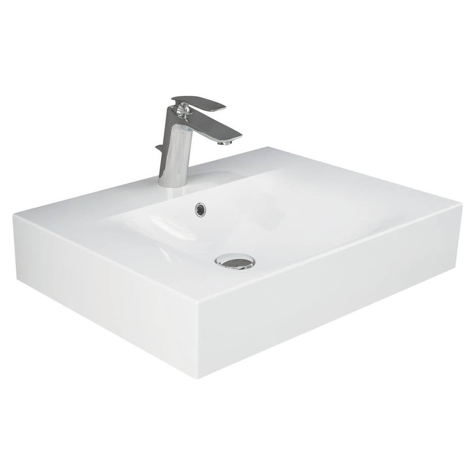 RAK Des 61 Wall Basin, 1 Tap Hole, Alpine White