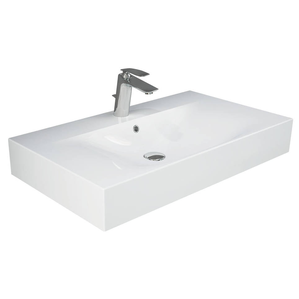 RAK Des 81 Wall Basin, 1 Tap Hole, Alpine White