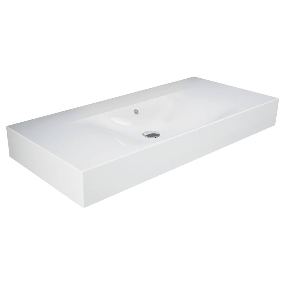 RAK Des 101 Wall Basin, No Tap Hole, Alpine White