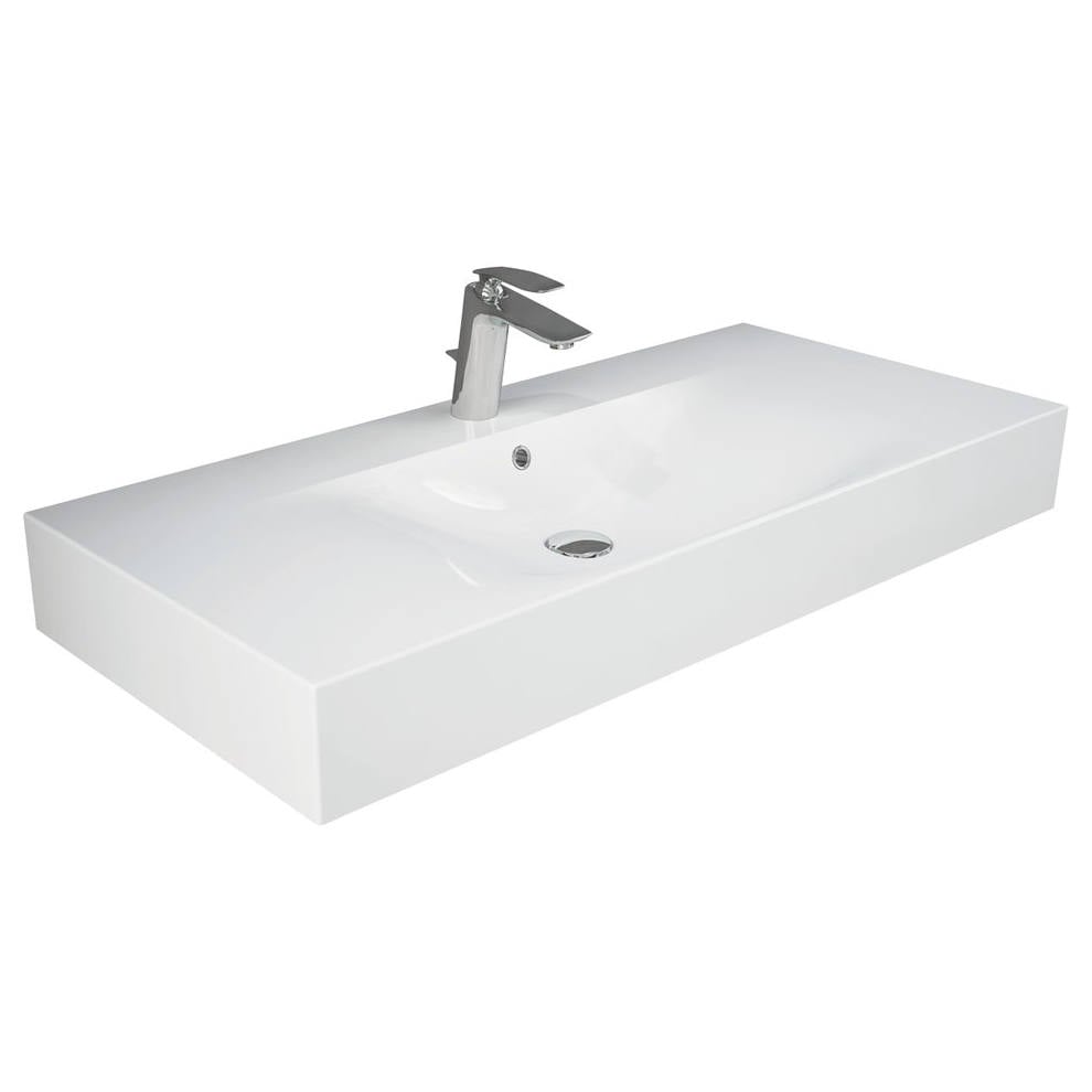 RAK Des 101 Wall Basin, 1 Tap Hole, Alpine White