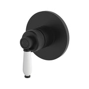 Eleanor Wall Mixer, Matte Black & Ceramic