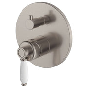 Eleanor Wall Diverter Mixer, Brushed Nickel & Ceramic