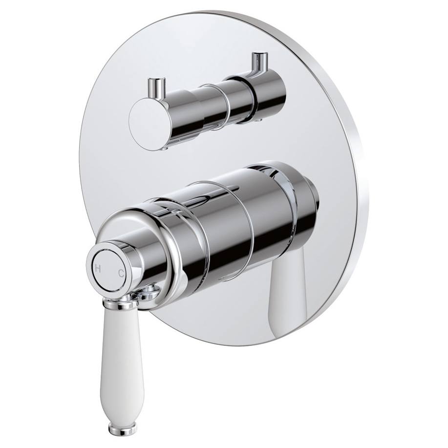 Eleanor Wall Diverter Mixer, Chrome & Ceramic