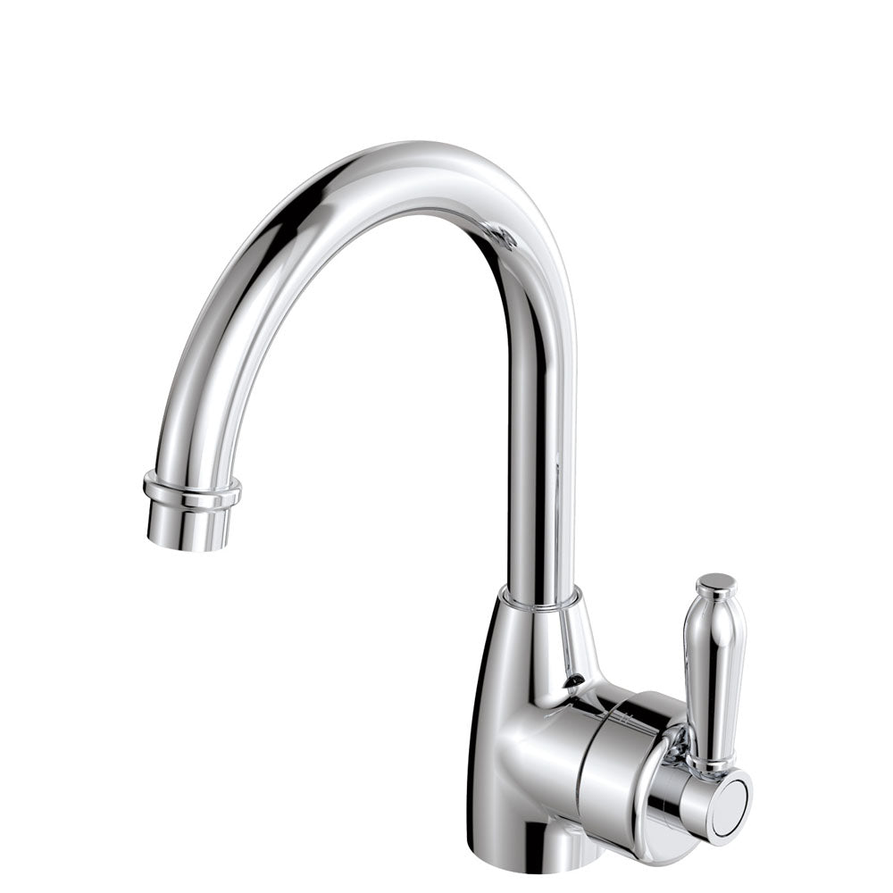 Eleanor Gooseneck Basin Mixer, Chrome