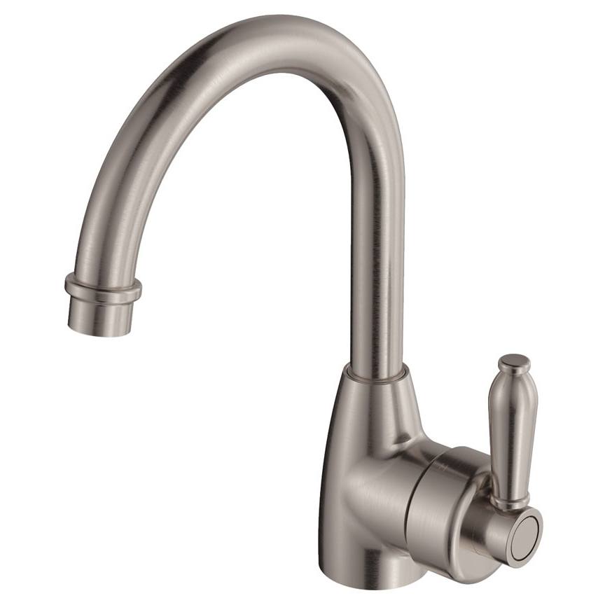 Eleanor Gooseneck Basin Mixer, Brushed Nickel
