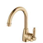 Eleanor Gooseneck Basin Mixer, Urban Brass