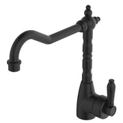 Eleanor Shepherds Crook Sink Mixer, Matte Black
