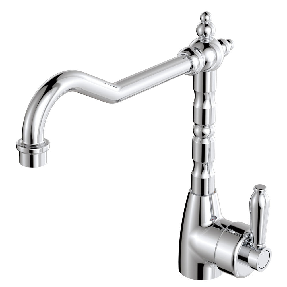 Eleanor Shepherds Crook Sink Mixer, Chrome